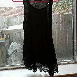 Black lace old navy tank top